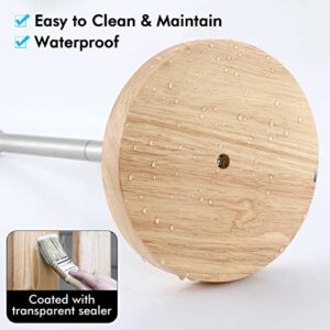 KES Paper Towel Holder Stand for Kitchen Towel Holder Countertop Wooden Base Paper Modern Stainless Steel Brushed Finish, KPH206-2