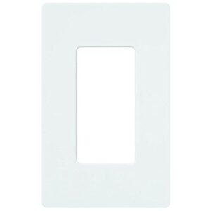 lutron claro 1 gang decorator/rocker wallplate, gloss, white (1-pack) | cw-1-wh