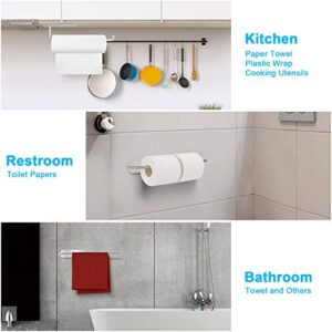 Paper Towel Holder Under Cabinet, Wall Mount Paper Towel Holder, Stainless Steel Paper Towel Holder, Hanging Paper Towel Holder for Kitchen, Kitchen Tissue Roll Holder Under Counter, Kulemax