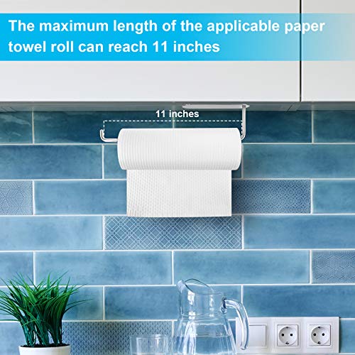 Paper Towel Holder Under Cabinet, Wall Mount Paper Towel Holder, Stainless Steel Paper Towel Holder, Hanging Paper Towel Holder for Kitchen, Kitchen Tissue Roll Holder Under Counter, Kulemax