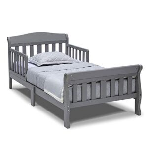 delta children canton toddler bed, greenguard gold certified, grey