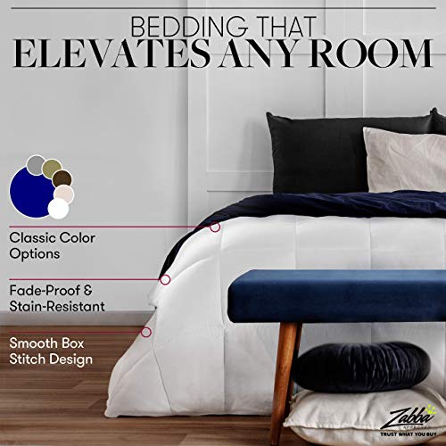 Beckham Hotel Collection Full/Queen Size Comforter - 1600 Series Down Alternative Home Bedding & Duvet Insert - Pure White