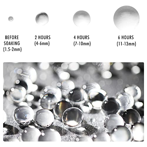NOTCHIS 70,000 Clear Water Gel Beads for Vases, Transparent Gel Water Pearls Bead for Vase Filler, Floating Pearls, Floating Candles, Wedding Centerpiece Floral Decorations