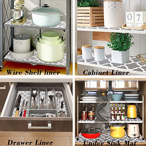 Cabinet Shelf Liner Non Adhesive 10 Inch Wide X 20 Ft Kitchen Drawer Liners Non Slip Waterproof Refrigerator Shelf Liners Thickened Cupboard Liner for Bathroom Pantry