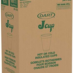 DART 12J12 12 oz Foam Cup (Case of 1000)