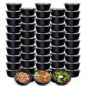 50-pack meal prep containers freezer containers plastic microwavable food containers bowls with lids (10 oz) storage bento lunch boxes -bpa-free food grade