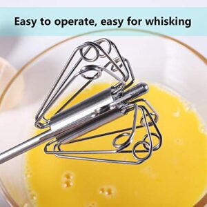 Newness Egg Whisk, Stainless Steel Hand Push Whisk Blender for Home - Versatile Tool for Egg Beater, Milk Frother, Hand Push Mixer Stirrer - Kitchen Utensil for Blending, Whisking, Beating & Stirring