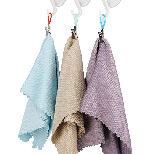 AKWOX (30-Pack) Kitchen Towels Clip, Tea Towel Holder Clips,Cloth Hook Clip Hangers for Home Kitchen Bathroom Cupboards Hanging Towels