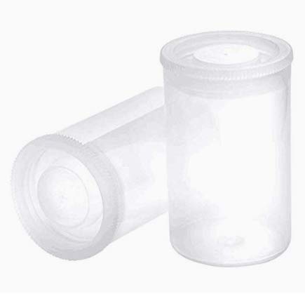 20 PCS Clear Plastic Film Canisters with Lids，35mm CaliberEmpty Camera Reel Containers,Storing of Small Personal and Household Items,Pills, Film, Keys, Coins, Art Beads and More Storage Containers