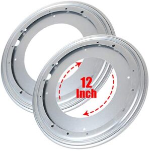 2pack 12inch lazy susan hardware, 5/16” thick turntable bearings, 1000lbs rotating bearing plate heavy duty for rotating table, book case, serving tray,dvd tower, corner shelves, shoe rack