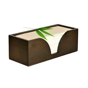 countertop multifold paper towel dispenser in dark walnut – bamboo wood folded paper towel holder – for multifold, trifold, z fold & c fold paper hand napkins folded size 9.7″ x 3.7″ or smaller