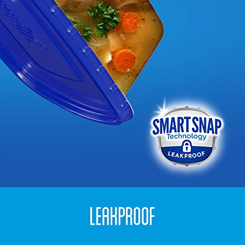 Ziploc Food Storage Meal Prep Containers Reusable for Kitchen Organization, Smart Snap Technology, Dishwasher Safe, Deep Rectangle, 2 Count