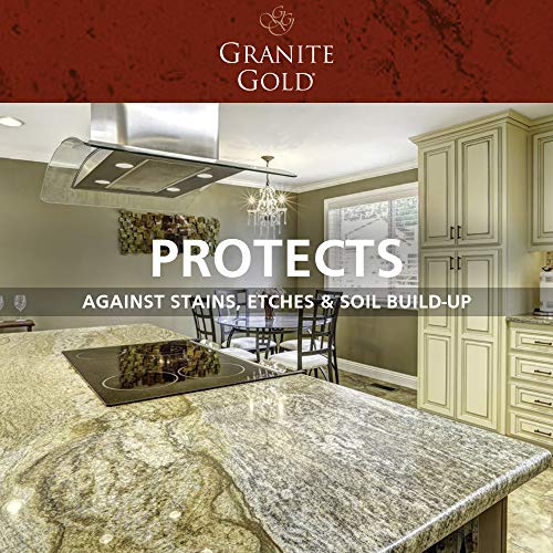 Granite Gold Water-Based Sealer Spray Protection for Granite, Marble, Travertine, Natural Stone Countertops, 24 Fluid Ounces, 1-Pack