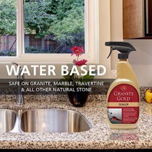 Granite Gold Water-Based Sealer Spray Protection for Granite, Marble, Travertine, Natural Stone Countertops, 24 Fluid Ounces, 1-Pack