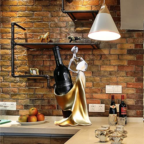 iStarcas Wine Rack, Wine Bottle Holder Decorative, Lady Wine Holder, Single Wine Holder Stand, Wine Racks Countertop for Kitchen Home Bar Tabletop Decor