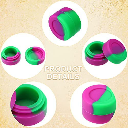 Silicone Wax Containers Non-Stick Silicone Wax Containers Multi Use Storage Jars Oil Concentrate Bottles (100 Pieces,2 ml)
