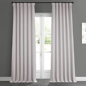 hpd half price drapes boch-ln185-p faux linen room darkening curtains for bedroom (1 panel), 50 x 96, birch
