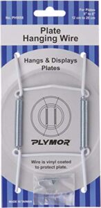 plymor white vinyl finish mountable plate hanger, 4.625″ h x 2.5″ w x 0.5″ d (for plates 5″ – 8″)