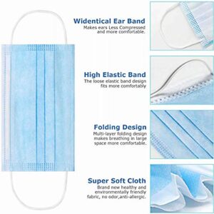 100 Pack Medical Disposable Face Masks for Protection, 3 Layers Safety Face Masks For Adults Daily Use