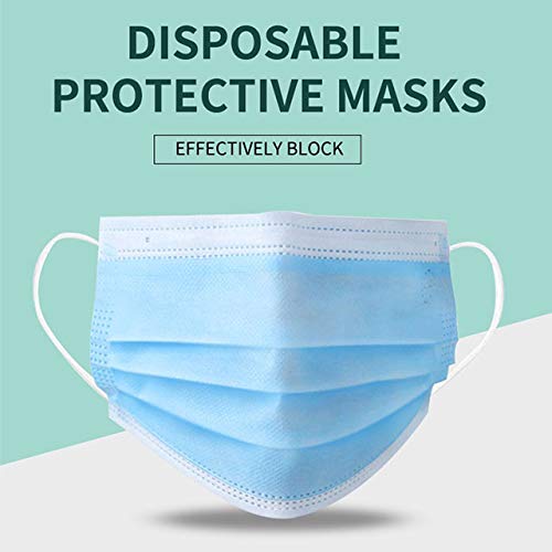 100 Pack Medical Disposable Face Masks for Protection, 3 Layers Safety Face Masks For Adults Daily Use