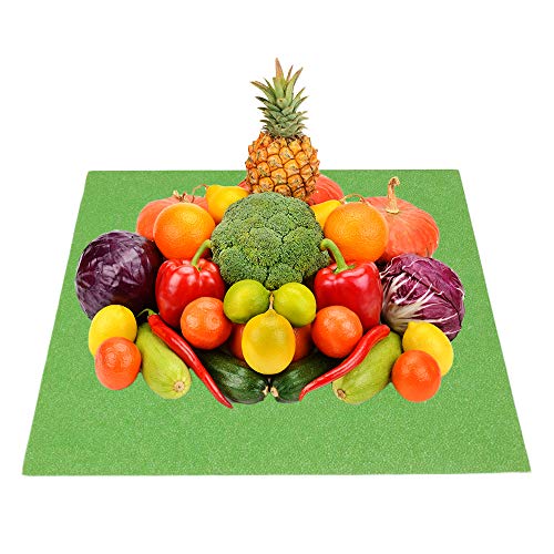 8 Pieces Fruit and Veggie Life Extender Liner,15 x 12 Inch Refrigerator Shelf Liners,Produce Saver Washable Life Extender Foam Mats for Fridge Refrigerator Drawers