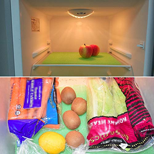 8 Pieces Fruit and Veggie Life Extender Liner,15 x 12 Inch Refrigerator Shelf Liners,Produce Saver Washable Life Extender Foam Mats for Fridge Refrigerator Drawers