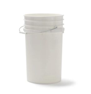 epackage supply 7 gallon plastic bucket i heavy duty i food storage, bpa-free i 90 mil all purpose pail i heavy duty i white (1 count)