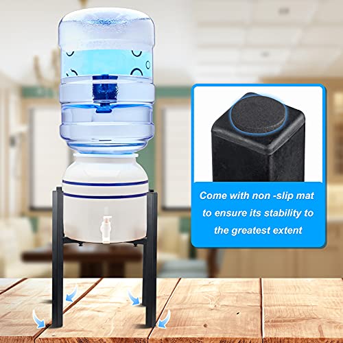 YiePhiot Water Filter Dispenser Counter Stand Beverage Drink Dispensers Stand Fits Countertop Gravity Water Dispensers (Adjustable Width 9.84'' Up to14.17'')