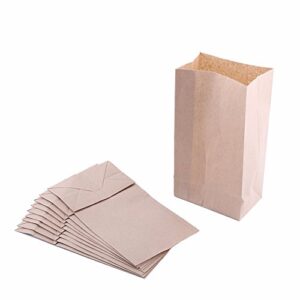 Extra Small Brown Paper Bags 3 x 2 x 6" party favors, Paper Lunch Bags, Grocery Bag, wedding favor bags, kraft bags, paper bags 100 per pack (Brown)
