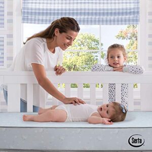 Serta Perfect Start Dual Sided Baby Crib Mattress & Toddler Mattress - Waterproof - Hypoallergenic - Premium Sustainably Sourced Fiber Core  GREENGUARD Gold Certified – 7 Year Warranty - Made in USA