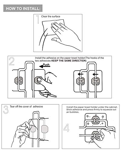 Under Cabinet Paper Towel Holder,ECROCY Paper Towel Rack,Wall Mount and No Drilling - Stainless Steel