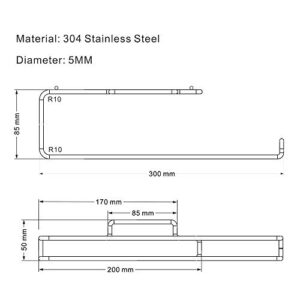 Under Cabinet Paper Towel Holder,ECROCY Paper Towel Rack,Wall Mount and No Drilling - Stainless Steel