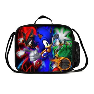 cartoon lunch bag insulated lunch box for teens students, portable large capacity bento box for boys girls for work picnic school travel