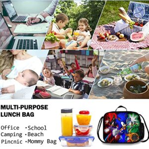 Cartoon Lunch Bag Insulated Lunch Box for Teens Students, Portable Large Capacity Bento Box for Boys Girls for Work Picnic School Travel