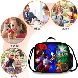 Cartoon Lunch Bag Insulated Lunch Box for Teens Students, Portable Large Capacity Bento Box for Boys Girls for Work Picnic School Travel