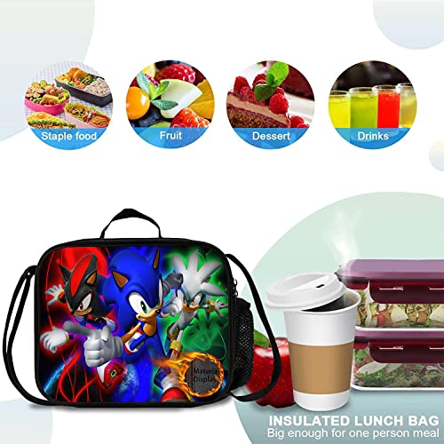 Cartoon Lunch Bag Insulated Lunch Box for Teens Students, Portable Large Capacity Bento Box for Boys Girls for Work Picnic School Travel