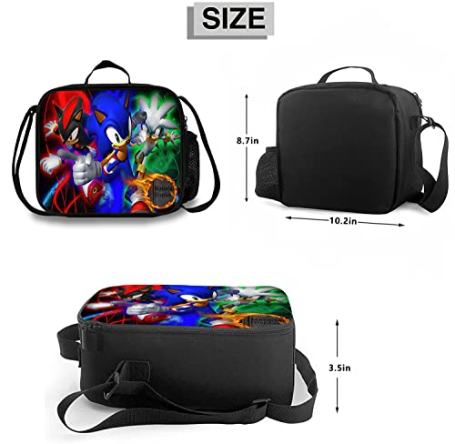 Cartoon Lunch Bag Insulated Lunch Box for Teens Students, Portable Large Capacity Bento Box for Boys Girls for Work Picnic School Travel