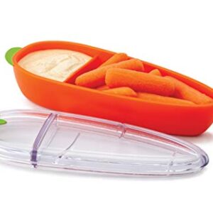 Joie Carrot, BPA Free, LFGB Approved, Sectioned Food Container for Snacks, One Size, Orange