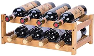 riipoo wine rack countertop, wine racks shelf, wine bottle holder for pantry cabinet bar, refrigerator, 2 tier