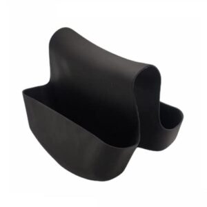 handy housewares sink caddy saddle flexible sponge holder – fits any standard double kitchen sink – black (1 pack)