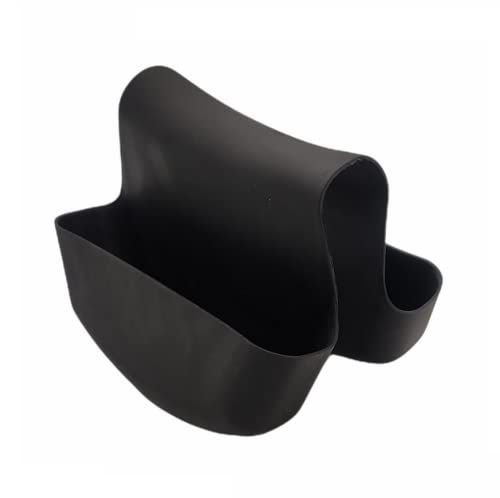 Handy Housewares Sink Caddy Saddle Flexible Sponge Holder - Fits Any Standard Double Kitchen Sink - Black (1 Pack)