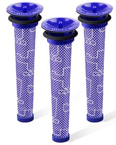 3pack replacement pre filters for dyson – vacuum filter compatible dyson v6 v7 v8 dc59 dc58 replaces part 965661 01 (3 pack)