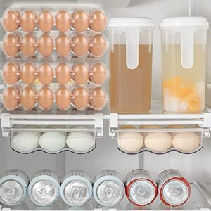 DAJAVE Plastic Egg Cartons Bulk, 20 Pack Clear Plastic Egg Carton Holds Up to 30 Eggs, Reusable Plastic Egg Holder for Family, Pasture, Farm Markets Display(Large)