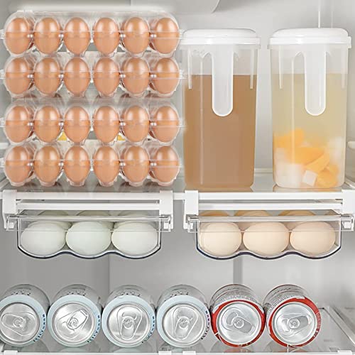 DAJAVE Plastic Egg Cartons Bulk, 20 Pack Clear Plastic Egg Carton Holds Up to 30 Eggs, Reusable Plastic Egg Holder for Family, Pasture, Farm Markets Display(Large)