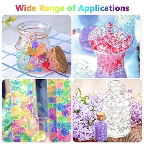 ZTML MS 16000 Pieces Clear Water Gel Jelly Beads, Vase Filler Beads, Non Toxic Water Beads for Soilless Planting, Wedding Centerpiece, Floral Arrangement, Vase Filler (Clear)