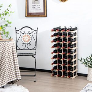 Giantex 36-Bottle Wine Rack Freestanding Floor - Wooden 5-Tier Stackable Wine Storage Shelves, Wine Racks Countertop for Pantry, Cabinet, Small Place