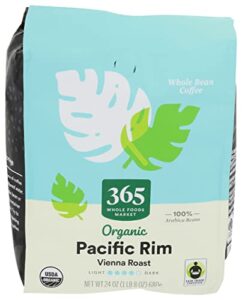 365 by whole foods market, coffee pacific rim vienna roast organic whole bean, 24 ounce