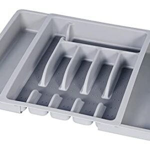 Expandable Utensil Drawer Organizer - Modern Cutlery Organizer in Drawer with Dividers - 8 Compartments Kitchen Silverware Drawer Organizer Tray for Utensils and Flatware