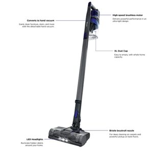 Shark IX141 Pet Cordless Stick Vacuum with XL Dust Cup, LED Headlights, Removable Handheld, Crevice Tool & Pet Multi-Tool, 40min Runtime, Grey/Iris