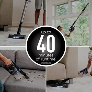 Shark IX141 Pet Cordless Stick Vacuum with XL Dust Cup, LED Headlights, Removable Handheld, Crevice Tool & Pet Multi-Tool, 40min Runtime, Grey/Iris